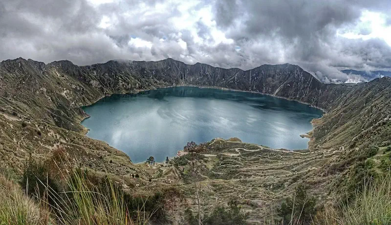 Beautiful crater view in Ecuador