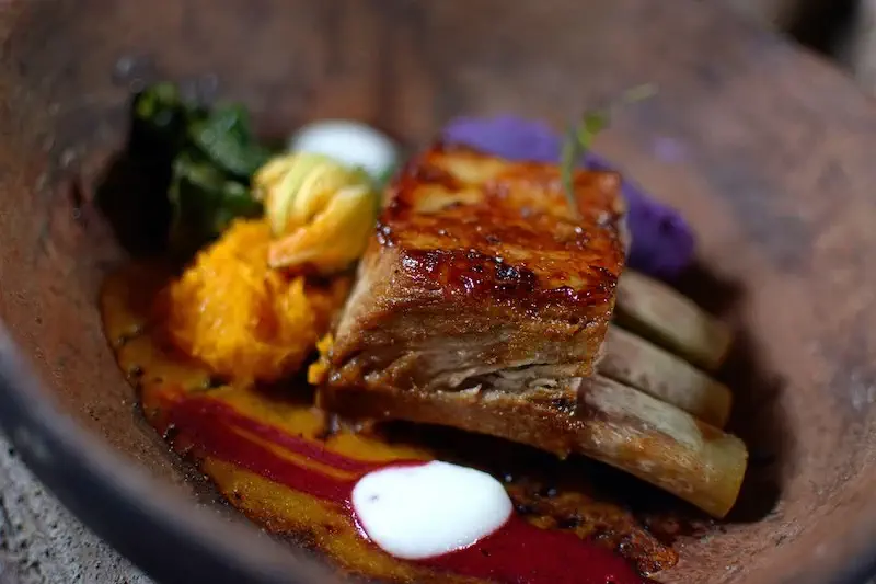 Beautiful plate of Ecuadorian food