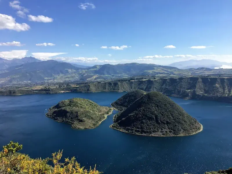 Serene view of three small islands