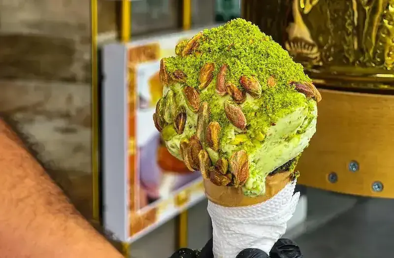 Italian pistachio gelato
